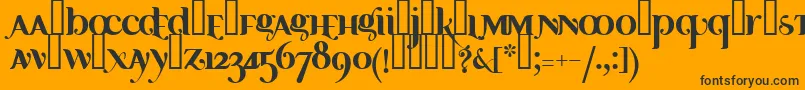 AyosmonikaBold Font – Black Fonts on Orange Background