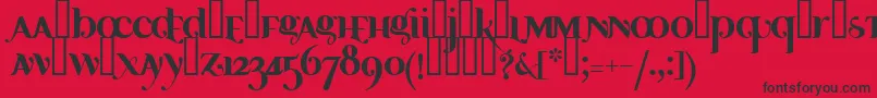 AyosmonikaBold Font – Black Fonts on Red Background