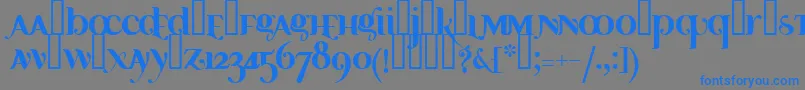 AyosmonikaBold Font – Blue Fonts on Gray Background