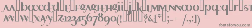 AyosmonikaBold Font – Gray Fonts on Pink Background