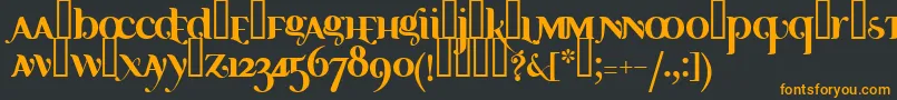 AyosmonikaBold Font – Orange Fonts on Black Background