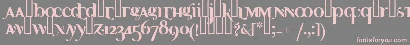 AyosmonikaBold-Schriftart – Rosa Schriften auf grauem Hintergrund