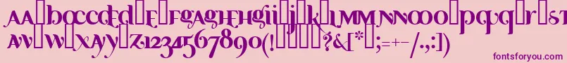 AyosmonikaBold Font – Purple Fonts on Pink Background