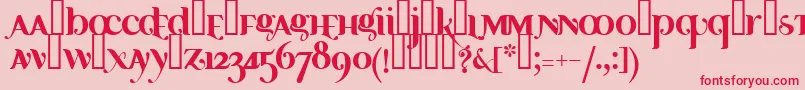 AyosmonikaBold Font – Red Fonts on Pink Background