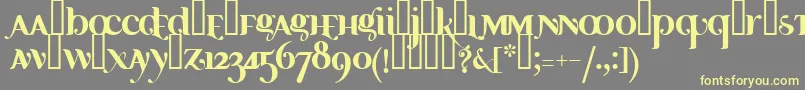 AyosmonikaBold Font – Yellow Fonts on Gray Background