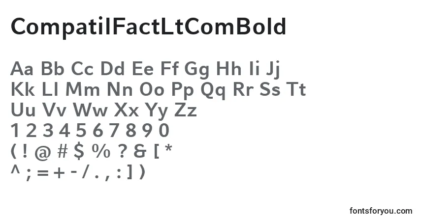 A fonte CompatilFactLtComBold – alfabeto, números, caracteres especiais
