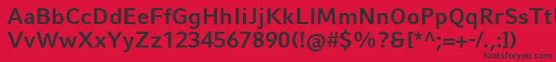 フォントCompatilFactLtComBold – 赤い背景に黒い文字