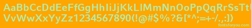 CompatilFactLtComBold Font – Green Fonts on Orange Background