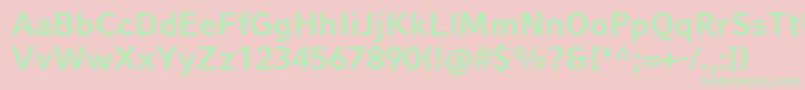 CompatilFactLtComBold Font – Green Fonts on Pink Background