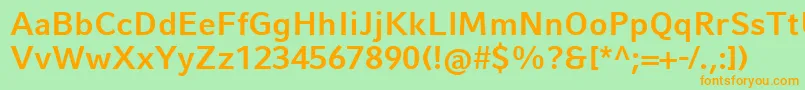 CompatilFactLtComBold Font – Orange Fonts on Green Background