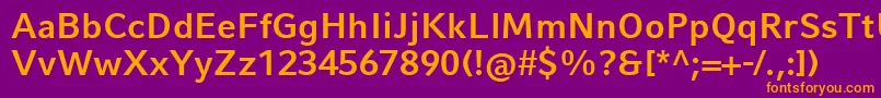 CompatilFactLtComBold Font – Orange Fonts on Purple Background