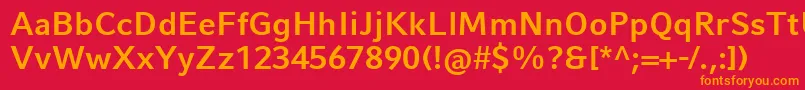 CompatilFactLtComBold Font – Orange Fonts on Red Background