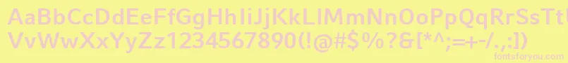 CompatilFactLtComBold Font – Pink Fonts on Yellow Background