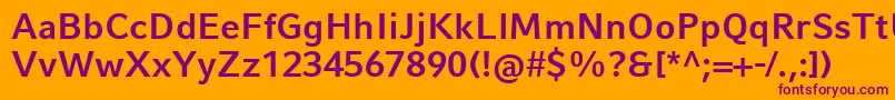 CompatilFactLtComBold Font – Purple Fonts on Orange Background