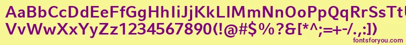 CompatilFactLtComBold Font – Purple Fonts on Yellow Background