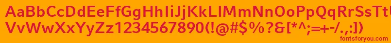 CompatilFactLtComBold Font – Red Fonts on Orange Background