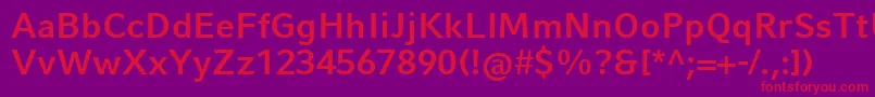 CompatilFactLtComBold Font – Red Fonts on Purple Background