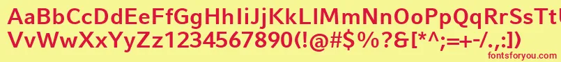 CompatilFactLtComBold Font – Red Fonts on Yellow Background