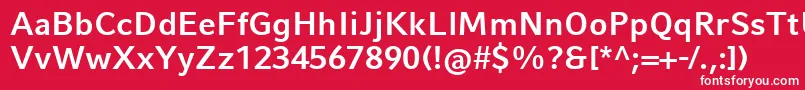 Шрифт CompatilFactLtComBold – белые шрифты на красном фоне