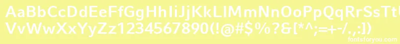 CompatilFactLtComBold Font – White Fonts on Yellow Background
