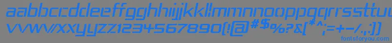 フォントRepub4i – 灰色の背景に青い文字