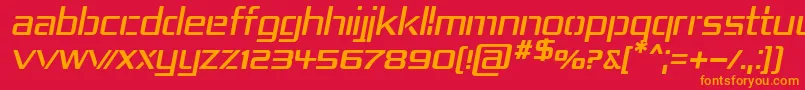 Repub4i Font – Orange Fonts on Red Background
