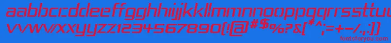 Repub4i Font – Red Fonts on Blue Background