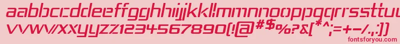 Repub4i Font – Red Fonts on Pink Background
