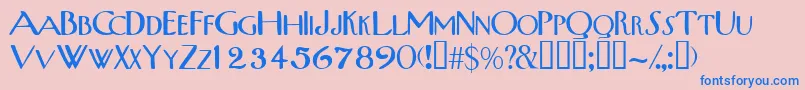 Tribalscapsssk Font – Blue Fonts on Pink Background