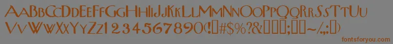 Tribalscapsssk Font – Brown Fonts on Gray Background