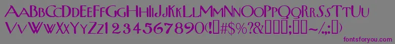 Tribalscapsssk Font – Purple Fonts on Gray Background