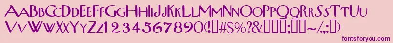 Tribalscapsssk Font – Purple Fonts on Pink Background