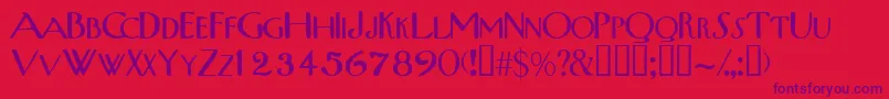 Tribalscapsssk Font – Purple Fonts on Red Background