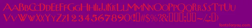 Tribalscapsssk Font – Red Fonts on Purple Background