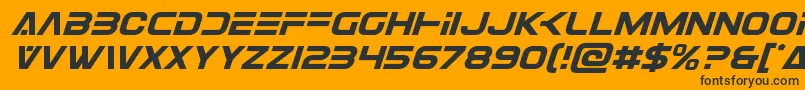 Eurofighterital Font – Black Fonts on Orange Background