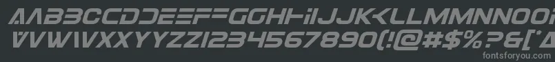 Eurofighterital Font – Gray Fonts on Black Background