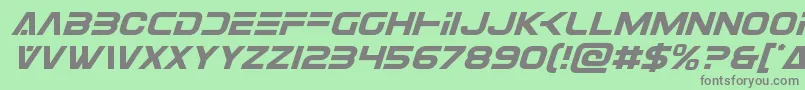 Czcionka Eurofighterital – szare czcionki na zielonym tle