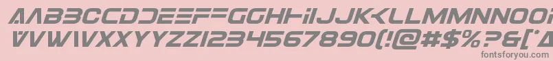 Eurofighterital-Schriftart – Graue Schriften auf rosa Hintergrund