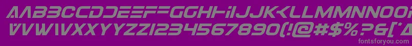 Eurofighterital Font – Gray Fonts on Purple Background