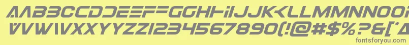 Eurofighterital Font – Gray Fonts on Yellow Background