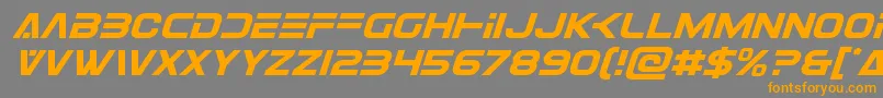 Eurofighterital Font – Orange Fonts on Gray Background