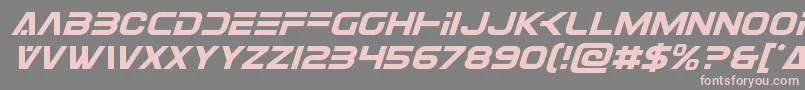 Eurofighterital Font – Pink Fonts on Gray Background