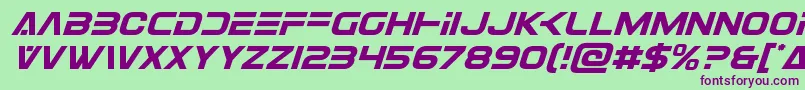 Eurofighterital Font – Purple Fonts on Green Background