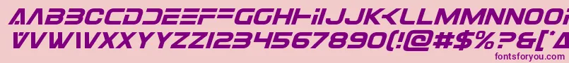 Eurofighterital Font – Purple Fonts on Pink Background