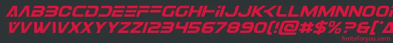 Eurofighterital Font – Red Fonts on Black Background