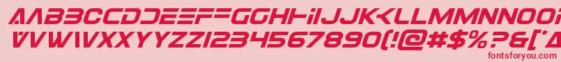 Eurofighterital Font – Red Fonts on Pink Background