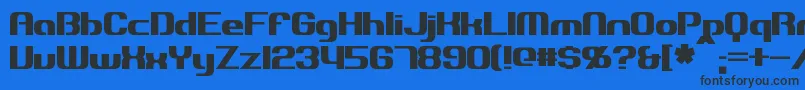 Explorien Font – Black Fonts on Blue Background