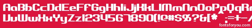 Explorien Font – White Fonts on Red Background