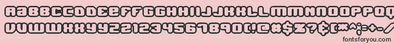 Jawbrko1-Schriftart – Schwarze Schriften auf rosa Hintergrund