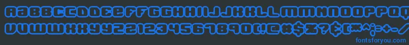 En savoir plus sur la police Jawbrko1 Police Jawbrko1 – polices bleues sur fond noir